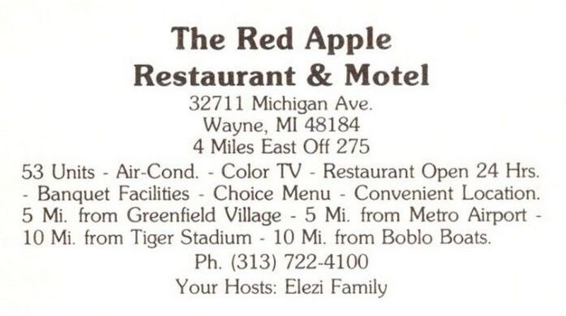 Red Apple Hotel Inn - Vintage Postcard